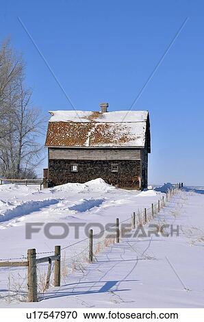 Stock Image -  vintage winter vertical scenic barn farm showing. Fotosearch