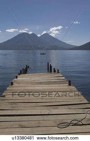 Stock Image -  water guatemala lake atitlan san marcus la jetty . Fotosearch