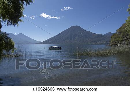 Stock Image -  water guatemala lake atitlan san marcus la latin . Fotosearch