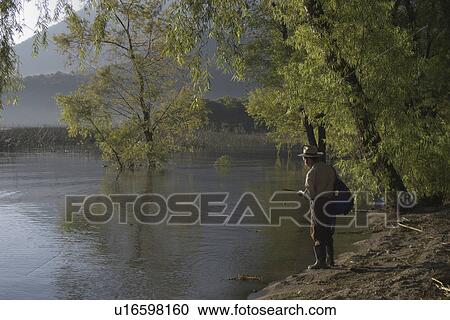 Stock Image -  water guatemala lake atitlan seen san juan la . Fotosearch