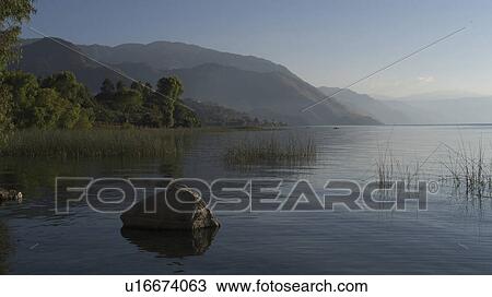 Stock Image -  water guatemala lake atitlan seen san juan la . Fotosearch