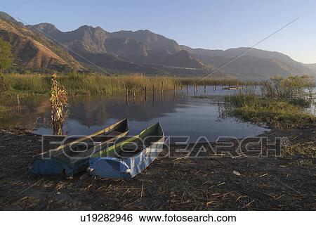 Stock Photograph -  water guatemala lake atitlan seen san pedro la . Fotosearch