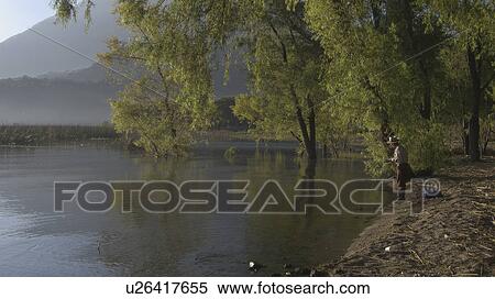 Stock Photography -  water guatemala lake atitlan seen san juan la . Fotosearch
