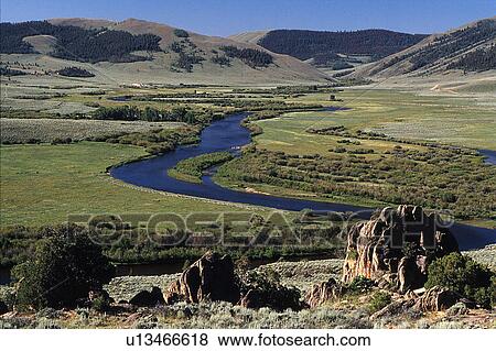 Stock Photo -  water summer north platte river many twists way. Fotosearch
