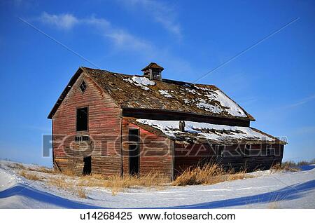 winter scenic old unused red barn part pioneer View Large Photo Image Stock Photography - winter scenic old unused red barn part pioneer. Fotosearch