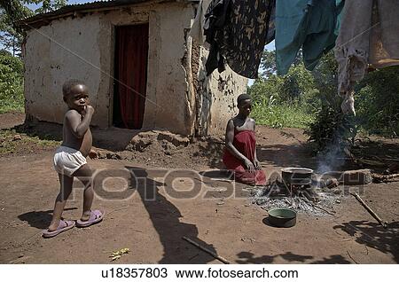 woman baby house child children fire uganda 3 View Large Photo Image Stock Image - woman baby house child children fire uganda 3 . Fotosearch