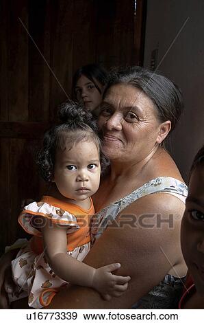 Stock Photo -  woman child face children women brazil tigre . Fotosearch