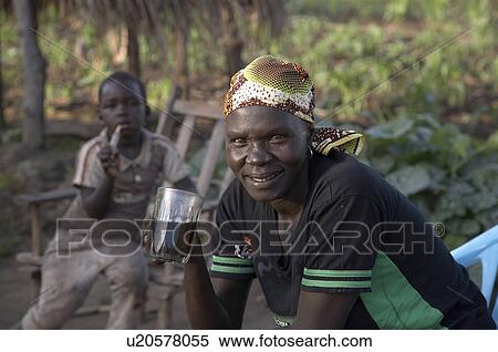 Stock Photography -  woman coffee women south sudan early morning yei . Fotosearch