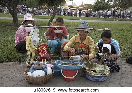 woman food women cambodia crowds relaxing sunday View Large Photo Image Stock Photo - woman food women cambodia crowds relaxing sunday . Fotosearch