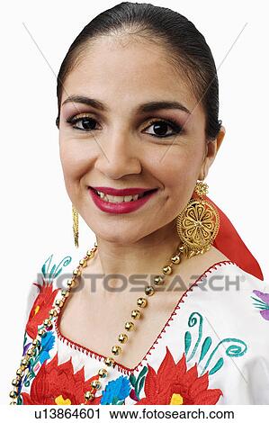 woman pattern floral portrait young in typical View Large Photo Image Stock Image - woman pattern floral portrait young in typical. Fotosearch