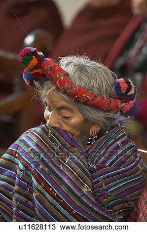 Stock Image -  woman women guatemala catholic church chajul . Fotosearch