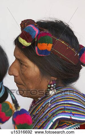 Stock Image -  woman women guatemala mayan wearing dress chajul . Fotosearch