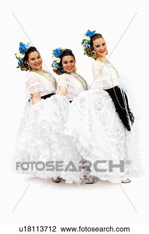 women portrait three wearing clothing dancing View Large Photo Image Stock Image - women portrait three wearing clothing dancing. Fotosearch