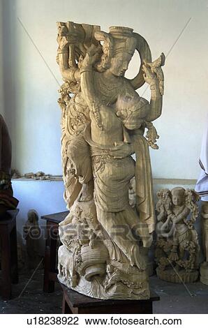 Stock Image -  wood carving carved figures crafts carvings. Fotosearch