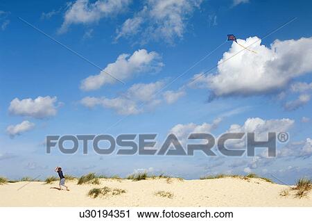 Boy Flying Kite on Beach View Large Photo Image Stock Image - Boy Flying Kite on Beach. Fotosearch