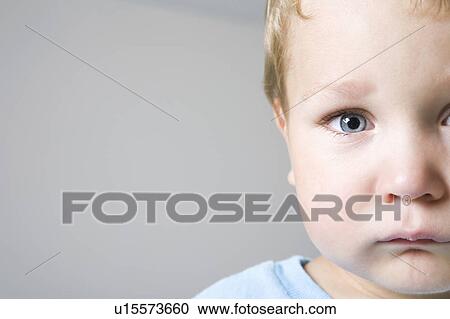 Stock Image - Boy, headshot. Fotosearch