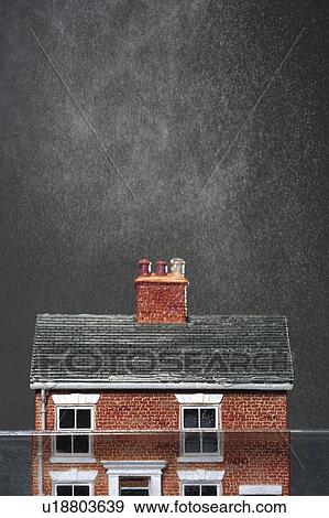 Ceramic house in water, dust in air View Large Photo Image Stock Photo - Ceramic house in water, dust in air. Fotosearch