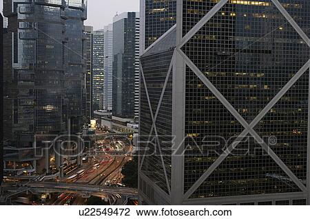 China, Hong Kong, New Bank of China and street, elevated view View Large Photo Image Stock Image - China, Hong Kong, New Bank of China and street, elevated view. Fotosearch