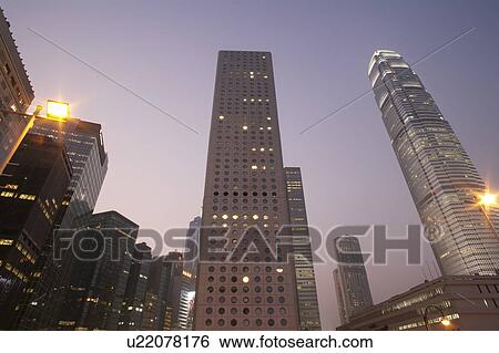 China, Hong Kong skyline at sunset View Large Photo Image Stock Photograph - China, Hong Kong skyline at sunset. Fotosearch