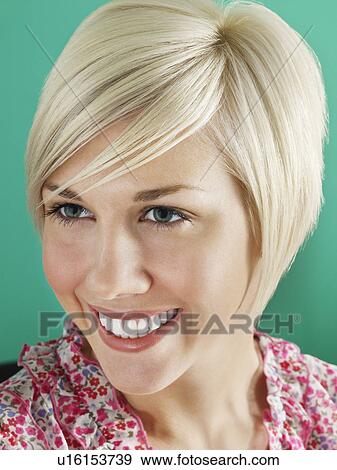 Close-up portrait of young woman View Large Photo Image Stock Photo - Close-up portrait of young woman. Fotosearch