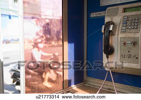 Picture - Dirty Public Telephone. Fotosearch