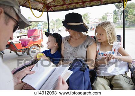 Family Riding in Rickshaw View Large Photo Image Stock Image - Family Riding in Rickshaw. Fotosearch