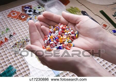 Stock Photograph - Handful of craft accessories. Fotosearch