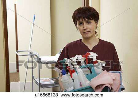 Stock Photo - Hotel Housekeeper. Fotosearch