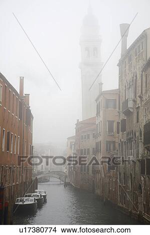 Italy, Venice, canal in fog View Large Photo Image Picture - Italy, Venice, canal in fog. Fotosearch