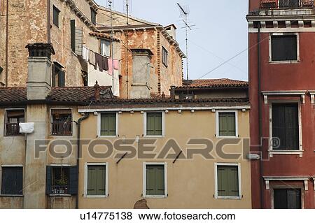Stock Photo - Italy, Venice, old town, building facades. Fotosearch