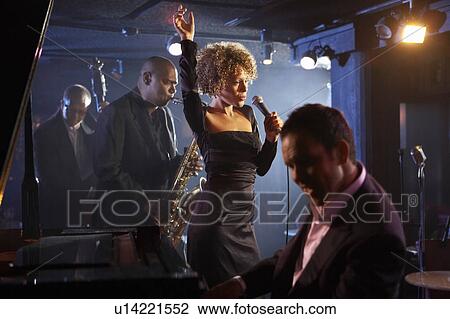 Jazz band on stage, group portrait View Large Photo Image Stock Image - Jazz band on stage, group portrait. Fotosearch