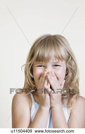 Stock Photo - Little Girl Giggling. Fotosearch