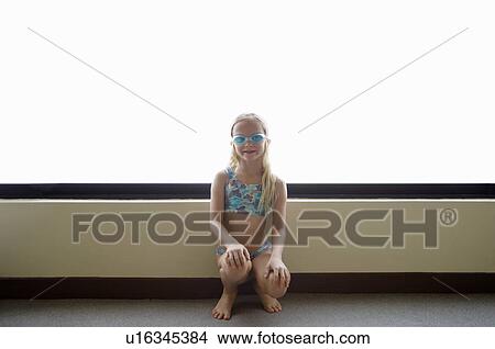 Little Girl in Swim Suit and Goggles View Large Photo Image Picture - Little Girl in Swim Suit and Goggles. Fotosearch