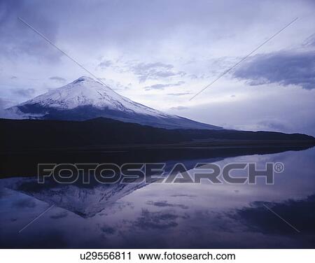 Stock Image - Mt. Fuji Reflected in Lake. Fotosearch