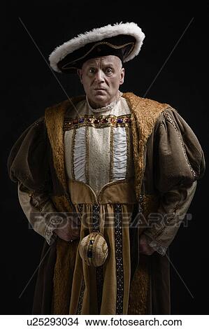 Picture - Portrait of King Henry VIII in historical costume. Fotosearch
