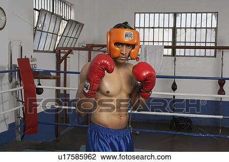 Portrait of man in boxing ring View Large Photo Image Stock Image - Portrait of man in boxing ring. Fotosearch