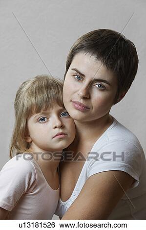 Portrait of Mother and Daughter View Large Photo Image Stock Photograph - Portrait of Mother and Daughter. Fotosearch