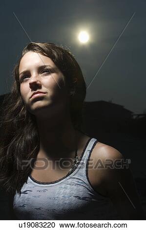 Stock Image - Portrait of teenage girl. Fotosearch