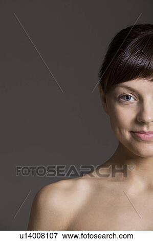 Stock Photo - Portrait of young woman. Fotosearch