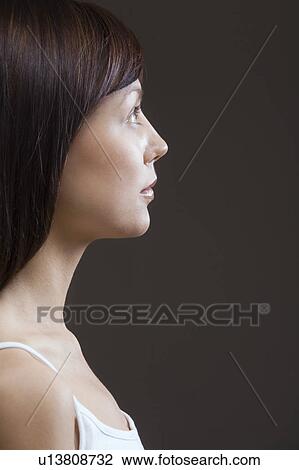 Profile of young woman View Large Photo Image Stock Image - Profile of young woman. Fotosearch