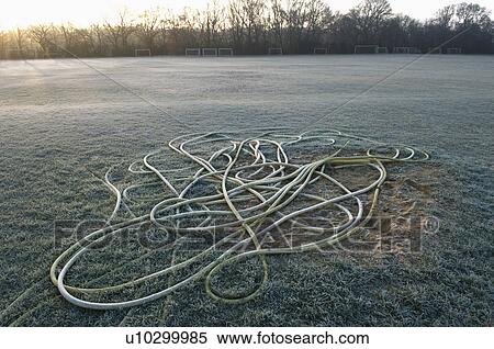 Rope on empty soccer field, sunset View Large Photo Image Stock Photography - Rope on empty soccer field, sunset. Fotosearch