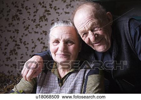 Stock Photo - Russia, portrait of senior couple. Fotosearch