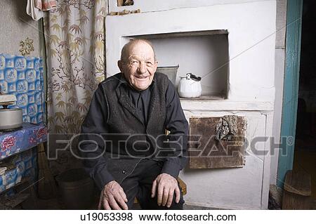Stock Photo - Russia, portrait of senior man. Fotosearch