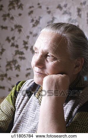Picture - Russia, portrait of senior woman. Fotosearch