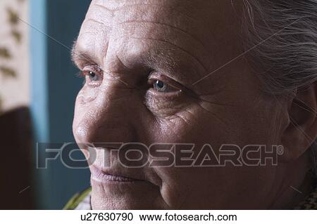 Stock Image - Russia, portrait of senior woman. Fotosearch