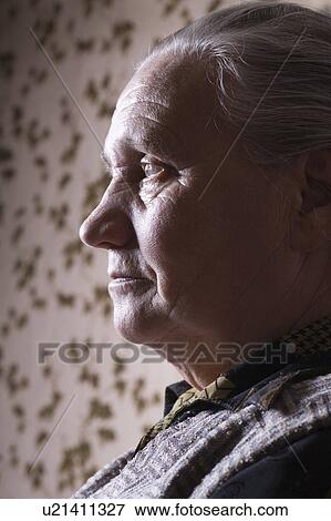 Stock Photo - Russia, portrait of senior woman. Fotosearch
