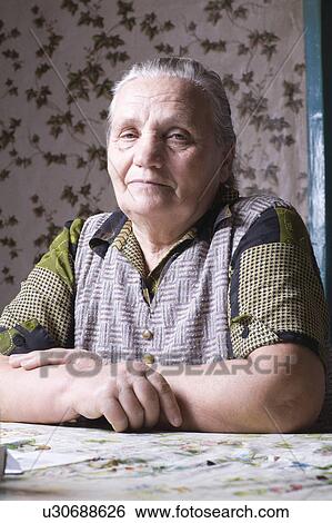 Russia, portrait of senior woman View Large Photo Image Stock Photograph - Russia, portrait of senior woman. Fotosearch