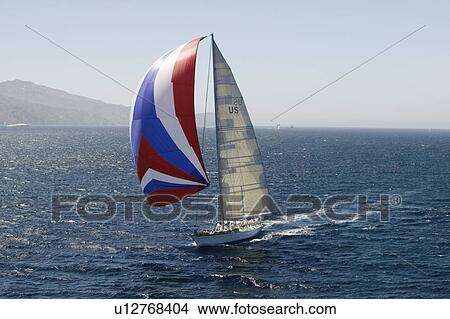 Sailboat on ocean View Large Photo Image Picture - Sailboat on ocean. Fotosearch