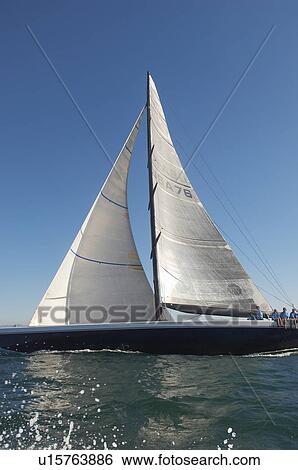 Sailboat on ocean View Large Photo Image Stock Photograph - Sailboat on ocean. Fotosearch
