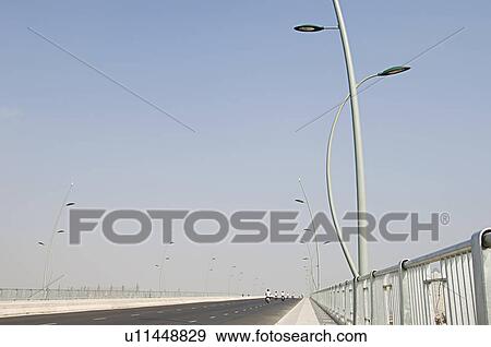 Street Light Along Wide Highway View Large Photo Image Stock Photo - Street Light Along Wide Highway. Fotosearch